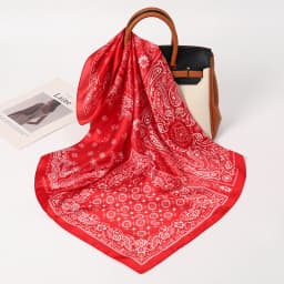 Retro Paisley Print Designer Scarf Women 70x70cm Silk Scarves Luxury Hip-hop Hijab Bandana Neckerchief Shawl Hair Band