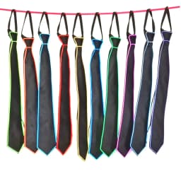 Luminous Tie EL, Neon Light, LED Tie Glowing Party Christmas Night Decoration DJ Bar Club Stage Props Costume Novelty Gift