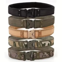 New Style Men's Outdoor Camouflage Tactical Belt - Durable Nylon Wide Waist Belt for Mountaineering, Hiking, Work & Casual Wear