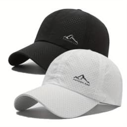 2Pcs/Set Outdoor Quick Dry Printed Baseball Cap Snow Mountain Logo Unisex Sports Cap for Travel Hiking Casual Fashion Trend Cap