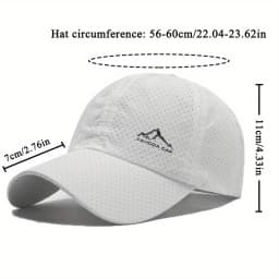 2Pcs/Set Outdoor Quick Dry Printed Baseball Cap Snow Mountain Logo Unisex Sports Cap for Travel Hiking Casual Fashion Trend Cap