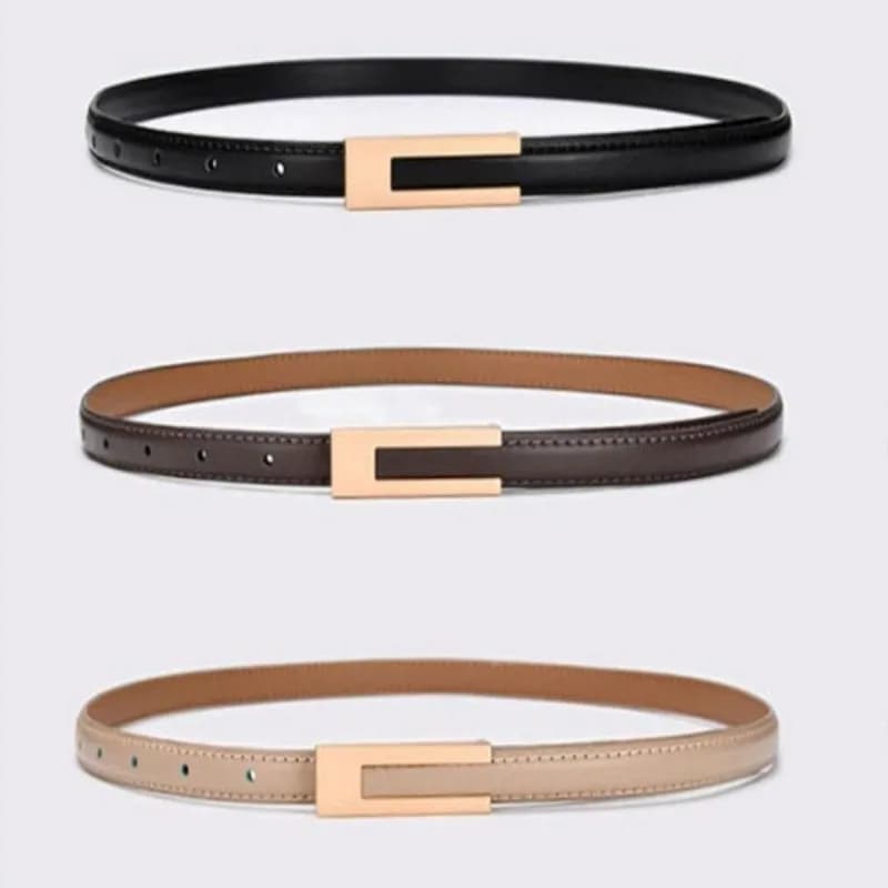 A thin waistband with vintage matte snap buttons for women. It can be used to cinch the waist and serve as an ornament for summe