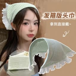 Retro Cute Triangle Turbans Hairband Women Strap Headscarf Lace French Pastoral Style Lolita Headband Headdress Accessories