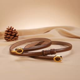 Genuine Leather Thin Belt for Women Minimalist and Versatile Accessory for Dresses Skirts Jeans and More