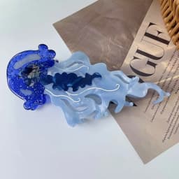 1Pcs New Shark Jellyfish Hair Clip Acetate Labge Marine Life Hair Claw Summer Beach Colorful Hair Accessories Women Girls