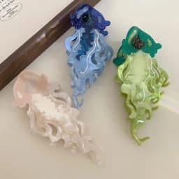 1Pcs New Shark Jellyfish Hair Clip Acetate Labge Marine Life Hair Claw Summer Beach Colorful Hair Accessories Women Girls