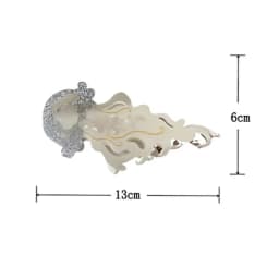 1Pcs New Shark Jellyfish Hair Clip Acetate Labge Marine Life Hair Claw Summer Beach Colorful Hair Accessories Women Girls