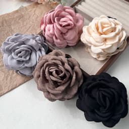 5pcs Fashion Fabric Rose Flower Hair Claw Clip For Women Elegant Colorful Big Hair Clips Grab Hairpins Set Girl Hair Accessories