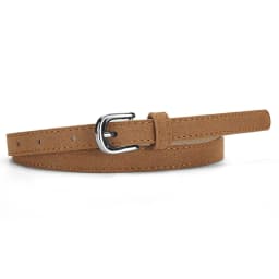 Simple Design For Women's Thin Belt Fashion Casual Versatile Jeans Accessories Girdle Suede Pu Leather Pin Buckle Waistband