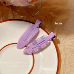 2Pcs/Pair Acrylic Sakura Pink Seamless Hair Clip Women No Bend Bangs Clip Duckbill Clip Hairpins Hair Accessories Women Girls