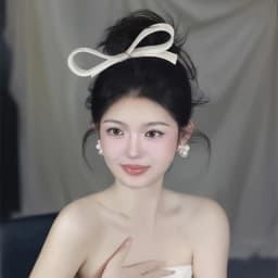 1pcs Sweet Hairpin Satin Ballet Ribbon White Style Hairpin Side Clip Korean Girl Grab Female Headdress Hair Accessories