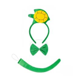Animal Crocodile Dinosaur Turtle Headband Tail Bow Plush Party Headpiece Hair Hoop Party Cosplay Costume Props