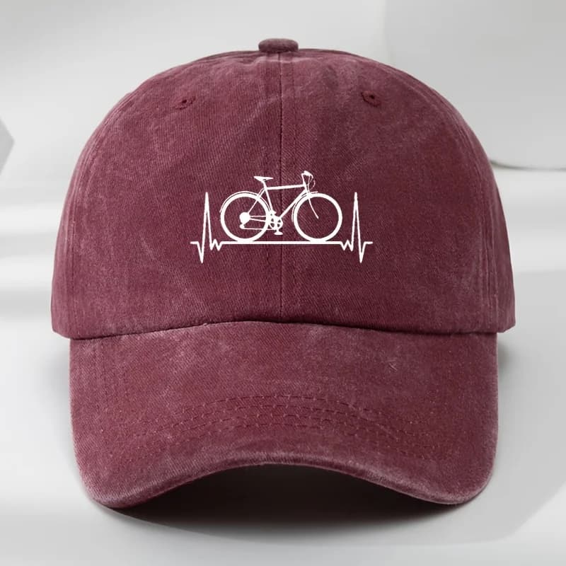 Men's and women's baseball caps, bicycle prints, suitable for outdoor sports and casual wear, sun protection