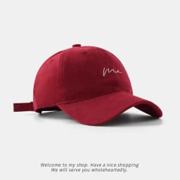 Simple wave embroidered baseball cap, versatile for daily leisure and travel, sun protection duckbill cap