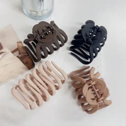 Elegant Matte Solid Pumpkin Hair Claw For Women Sweet Hair Ornament Long Hair Holder Headband Hair Clip Hairpin Hair Accessories