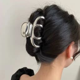 Imitation Metal Silver High-Grade Large Size Head Clip Hair Accessories For Women