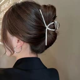 Imitation Metal Silver High-Grade Large Size Head Clip Hair Accessories For Women