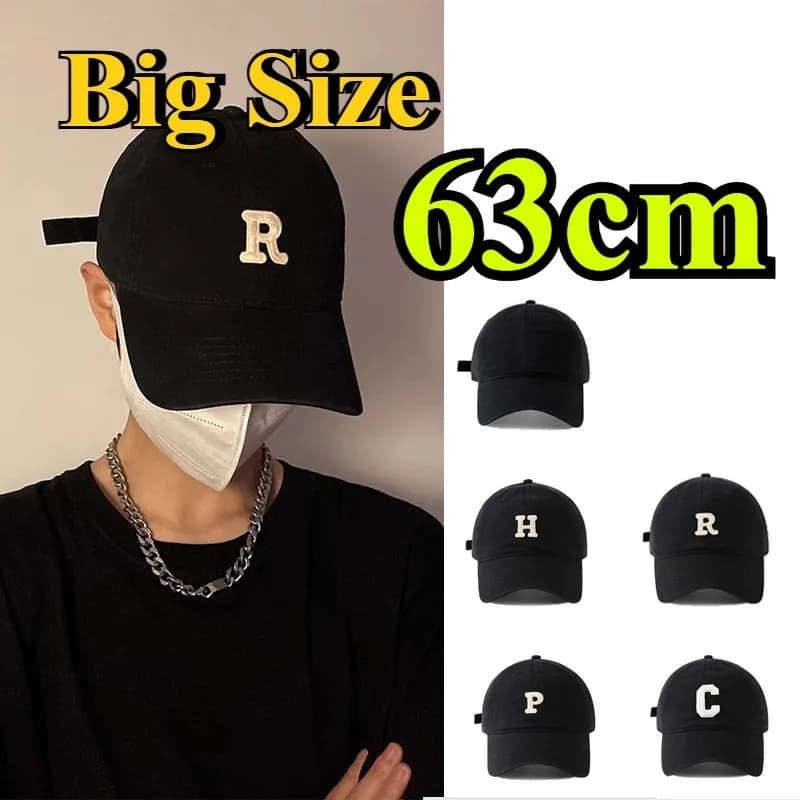 Unisex Large Size XL 63cm Baseball Caps 100% Cotton Caps for Men Summer Big Head Hat Men 60cm Trucker Caps 62CM Dad Cap