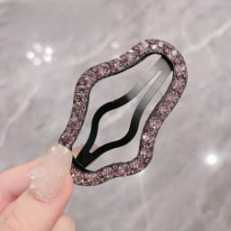 2pcs Women Hairpin Full Diamond Cloud Shaped Back Head Hairpin Broken Hairs Finishing Headdress Grab Clips Rhinestones Headwears