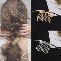 Elegant Metal Hair Combs For Women Girls Fashion Shiny Hair Clip Pins Hair Styling for Women Comb Pin Female Hair Accessories