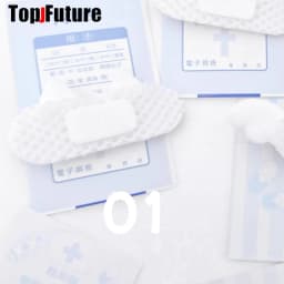 Y2K Girl Harajuku Gothic Lolita Sick Subculture Medical Series White Bandage Medical Band Aid Bunny Hair Clip Hairgrips Hairpin