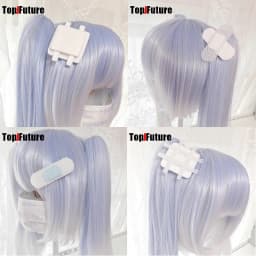 Y2K Girl Harajuku Gothic Lolita Sick Subculture Medical Series White Bandage Medical Band Aid Bunny Hair Clip Hairgrips Hairpin