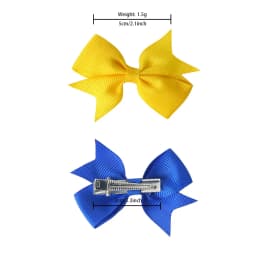 6Pcs/set Solid Ribbon Bowknot Hair Clips Cute Handmade Bows Baby Hair Accessory Bow Kids Hair Accessories