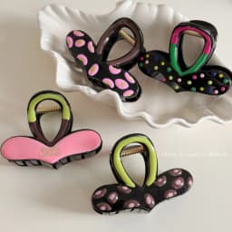 Korean love Epoxy color point grab clip high-end sensual hair volume medium hair grab half tie hair shark clip headwear