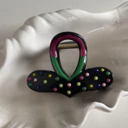 Korean love Epoxy color point grab clip high-end sensual hair volume medium hair grab half tie hair shark clip headwear