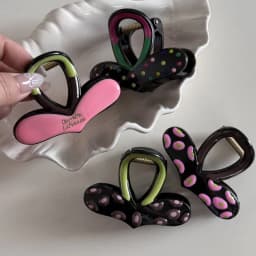 Korean love Epoxy color point grab clip high-end sensual hair volume medium hair grab half tie hair shark clip headwear