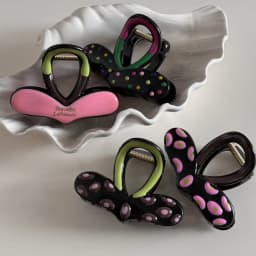 Korean love Epoxy color point grab clip high-end sensual hair volume medium hair grab half tie hair shark clip headwear