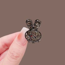 High-end Rhinestone Rabbit Small Hair Grab Exquisite Cute Mini Hair Claw Bang Clip Princess Head Top Clip Women Hair Accessories