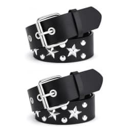 Pyramid Fashion Rivet Belt Men&Women's Studded Belt Punk Rock With Pin Buckle Drop Shipping Black