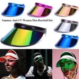 Transparent PVC Summer Baseball Hat Women Men Empty Top Anti-UV Sunshade Hat Visor Caps Bicycle Sun Hat Sports Accessories