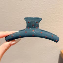 Vintage Hair Clips Korean Blue Polka Dot Red Bow Hair Clip Designer Luxury Shark Clip Women's Headdress Accessories 2025