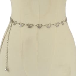 Love Butterfly Belt Rhinestone-Metal Gold Silver Carving Chunky Waist Chain Accessories for Women