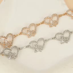 Love Butterfly Belt Rhinestone-Metal Gold Silver Carving Chunky Waist Chain Accessories for Women