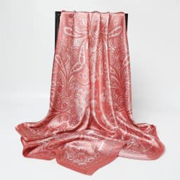 Classic Paisley Print Square Scarf Soft Satin Bandana Vintage Windproof Head Wrap Casual Shawl Imitation Silk Travel Beach Towel