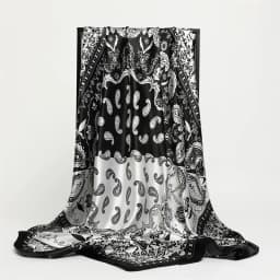 Classic Paisley Print Square Scarf Soft Satin Bandana Vintage Windproof Head Wrap Casual Shawl Imitation Silk Travel Beach Towel