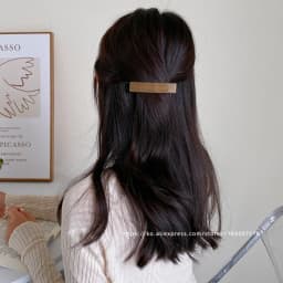 Elegant Princess Head ~ South Korea France a word clip spring clip, French side clip fringe ponytail clip half hairpin