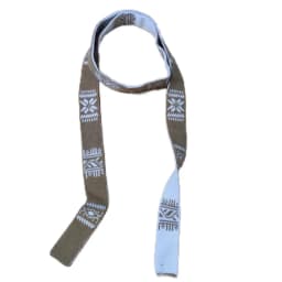 Striped Plush Scarf Women's Niche Design Sense Spice Girl Versatile Decoration Korean Version Thin and Narrow Long Scarf