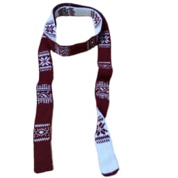 Striped Plush Scarf Women's Niche Design Sense Spice Girl Versatile Decoration Korean Version Thin and Narrow Long Scarf