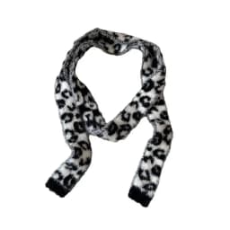 Striped Plush Scarf Women's Niche Design Sense Spice Girl Versatile Decoration Korean Version Thin and Narrow Long Scarf