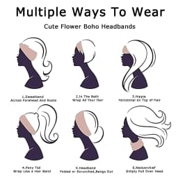 Boho Wide Knotted Headband Soft Elastic Printed Turban Hairband For Women Girls Sport Yoga Workout Summer Beach Headwear