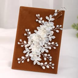 Korean Style Floral Hair Comb Water Diamond Silk Flower Elegant Hairpin For Women Girls Wedding Metal Jewelry Hair Accessories