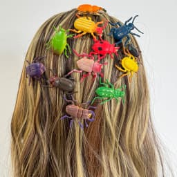12pcs Cartoon Beetle Hair Clips Cute Simulated Beetle Hair Pins Set for Women Girls Cute Design Resin Hairpin for Party