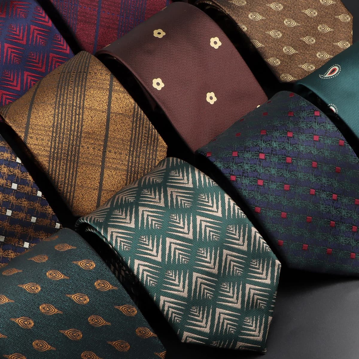 Fashion Woven 8 cm Striped Necktie Wedding Accessories Green Brown Tie Gravatas Man Dot Fit Group Party Office Neck Ties Gift