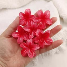 6Pcs Gradient Hair Clips New Flower Hair Claws Small Size Fashion Headwear Hairpin Crab Barrette Hair Accessories for Women