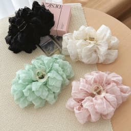Elegant Chiffon Flower Bow Hair Claw For Women Sweet Large Shark Hair Clip Crab Hairpin Hairgrip Headwear Girls Hair Accessories