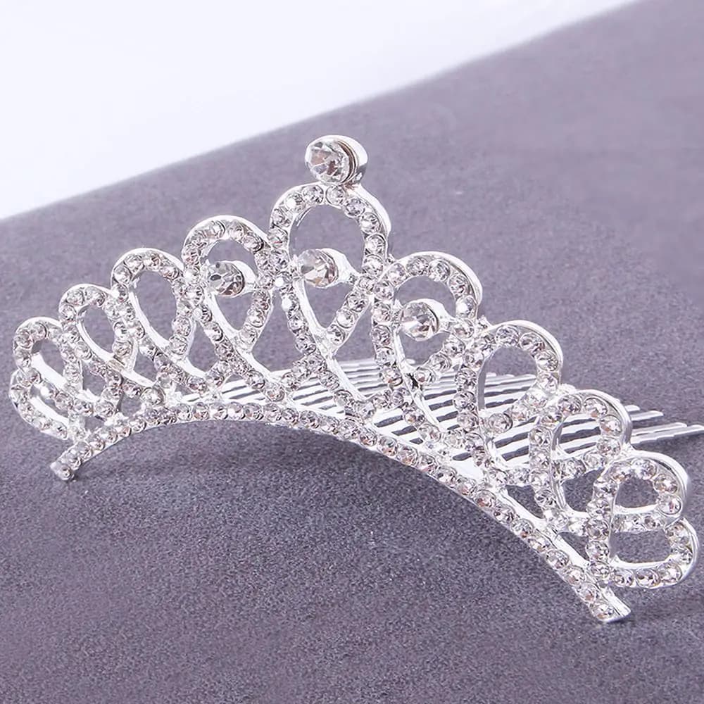 Elegant Princess Crystal Tiaras Birthday Party Crowns Hair Comb Hair Ornaments Crystal Wedding Tiaras Bridal Hair Accessories